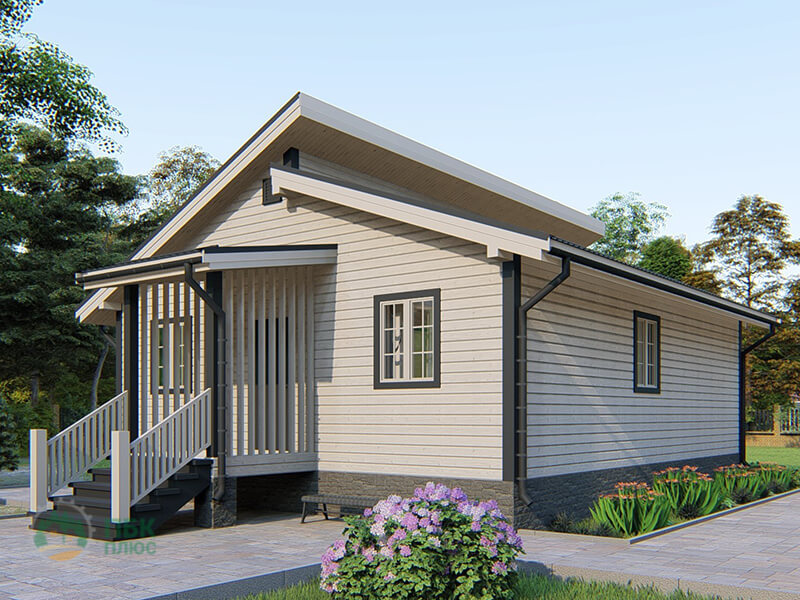 Одноэтажный дом из бруса «Рона» 10х8,5