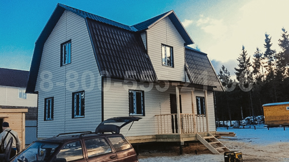 Отзыв о строительстве каркасного дома 6 на 9 м. по нашему проекту “Теблешка” в Ленинградской обл.