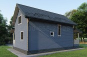 Полутораэтажный каркасный дом 12х7,5