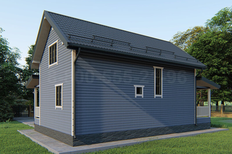 Полутораэтажный каркасный дом «Нева» 12х7,5