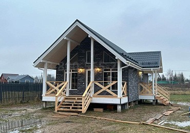 Двухэтажный каркасный дом 12х6м. в Московской области.