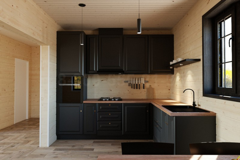 Одноэтажный каркасный дом «Мусь» 12х8