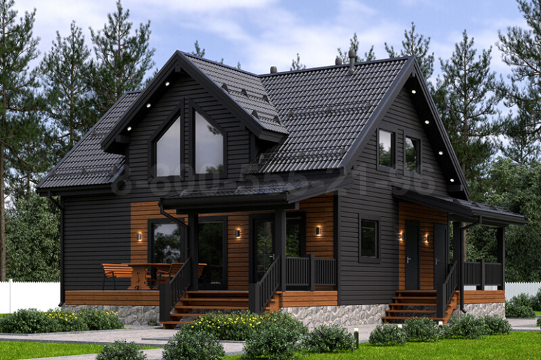 Мансардный каркасный дом «Урал» 12,5х11