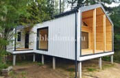 Каркасный дом в стиле БарнХаус «Вельгия» 12х6 с террасой