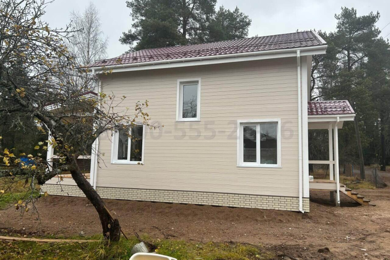 Полутораэтажный каркасный дом «Алазея» 13х8