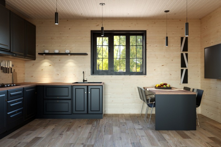 Одноэтажный каркасный дом «Мусь» 12х8