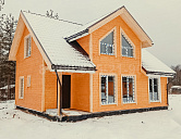 Двухэтажный каркасный дом 9х8 м. в Новгородской области.