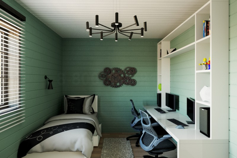 Одноэтажный каркасный дом «Мусь» 12х8