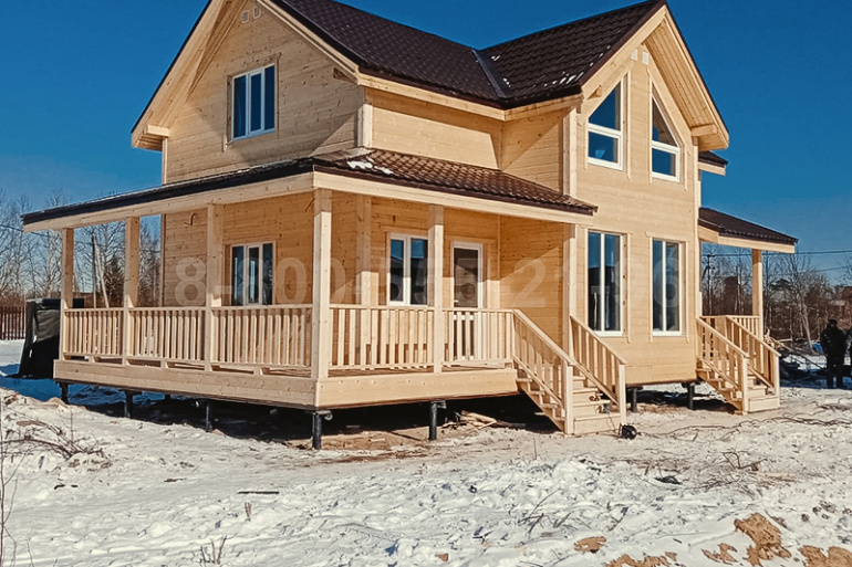 Полутораэтажный каркасный дом «Нева» 12х7,5