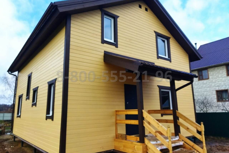 Полутораэтажный каркасный дом «Алазея» 13х8