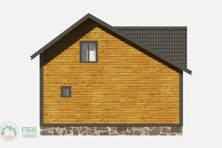 Полутораэтажный каркасный дом «Тифина» 6х8