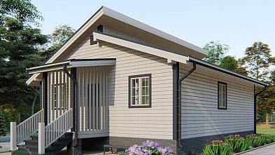 Одноэтажный дом из бруса «Рона» 10х8,5