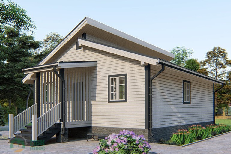 Одноэтажный дом из бруса «Рона» 10х8,5