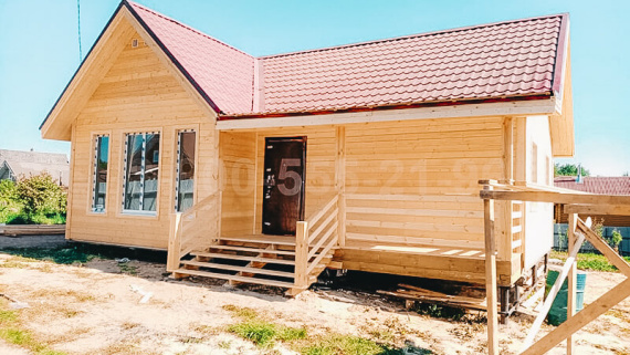 Отзыв о строительстве одноэтажного каркасного дома 7,25х10м. в Ленинградской области