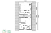 планировка 2 этажа дома из бруса 9х6 с террасой