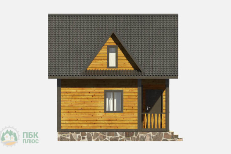 Полутораэтажный каркасный дом «Тифина» 6х8