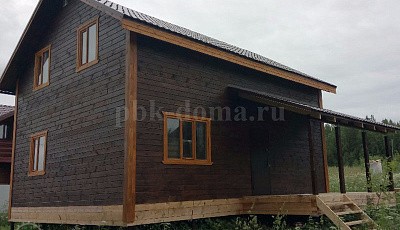 Дом из бруса 7 на 9 м по индивидуальному проекту.