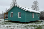 Одноэтажный каркасный дом «Омь» 13.8х11 м.