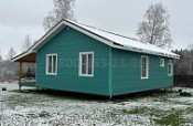 Одноэтажный каркасный дом «Омь» 13.8х11 м.
