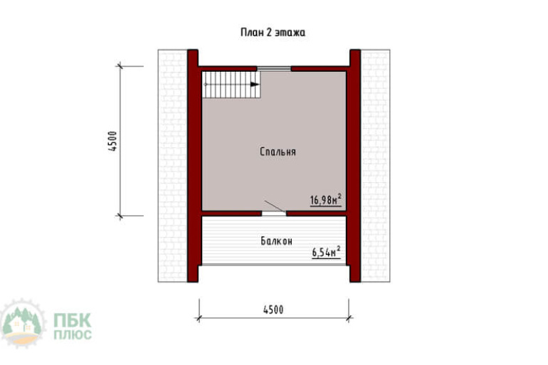 Баня из бруса «Питьба» 6х6 с мансардой, террасой и балконом