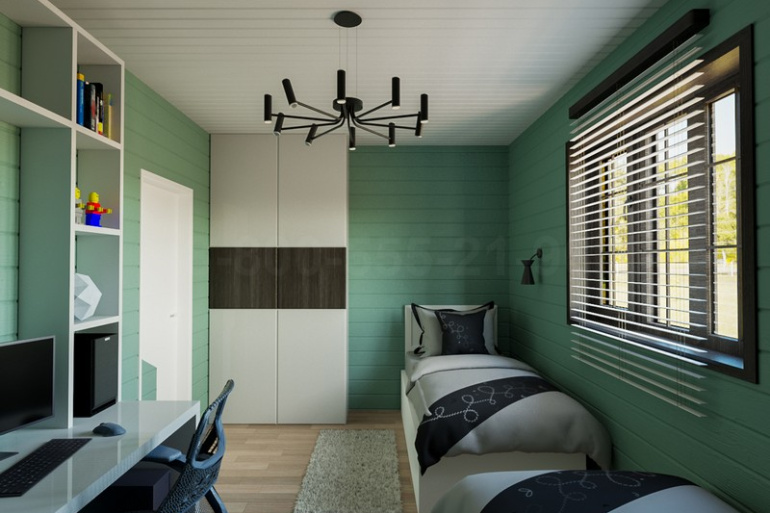 Одноэтажный каркасный дом «Мусь» 12х8