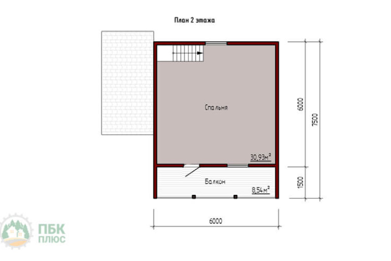 Большая баня из бруса «Сытинка» 8х7.5 с террасой и балконом