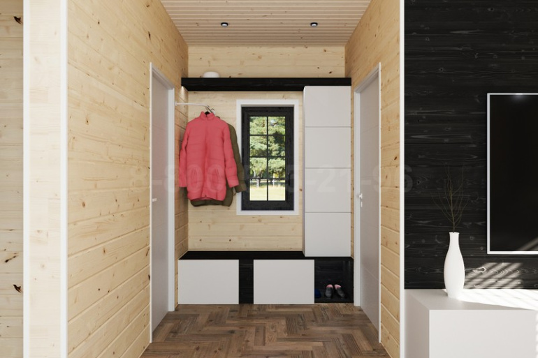 Одноэтажный каркасный дом «Мусь» 12х8