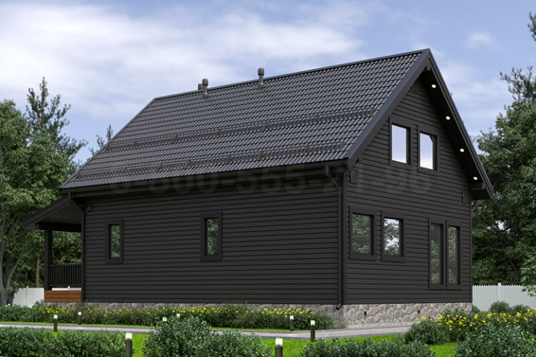 Мансардный каркасный дом «Урал» 12,5х11