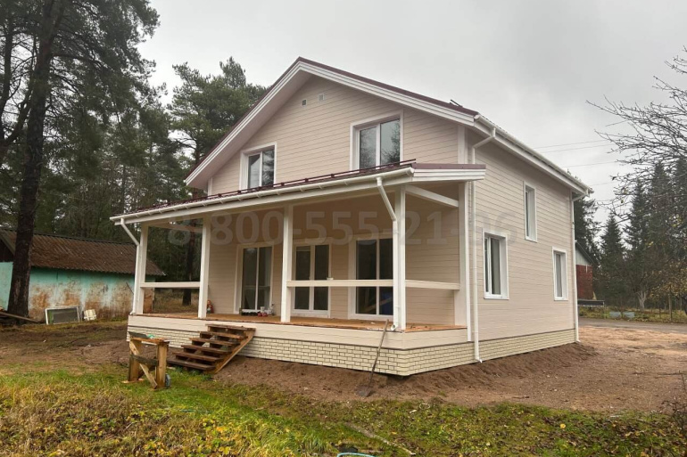 Полутораэтажный каркасный дом «Алазея» 13х8