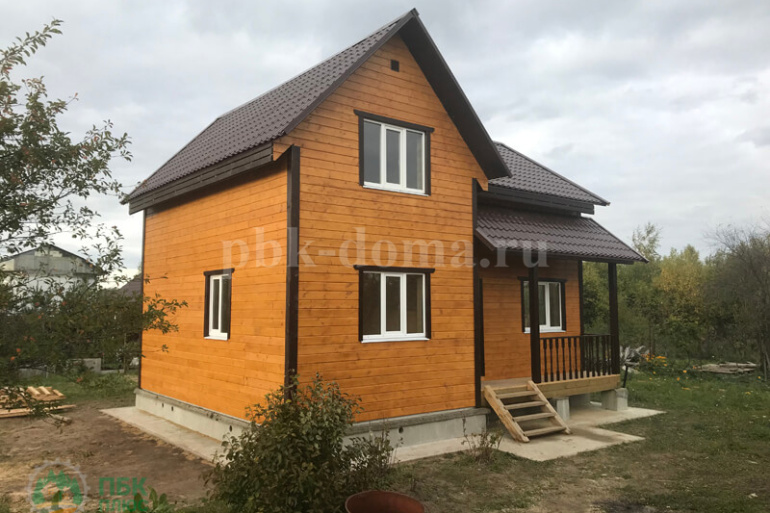 Полутораэтажный каркасный дом «Вычегда» 9х7