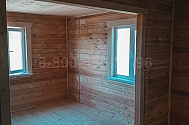 Дом из бруса с двускатной крышей «Вычегда» 9х7 с террасой