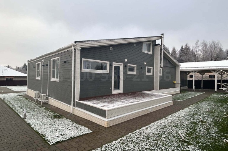 Одноэтажный каркасный дом «Миссури» 15х15 с террасой