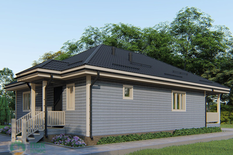 Одноэтажный каркасный дом «Арда» 13,5х9