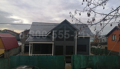 Каркасный дом 12 на 7.5 м. с полуторным этажом.