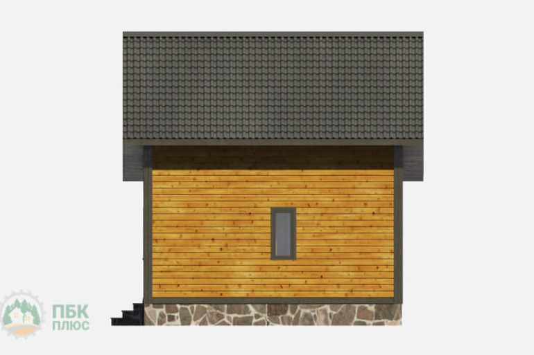 Дом из бруса «Тифина» 8х6 с террасой, кукушкой и балконом