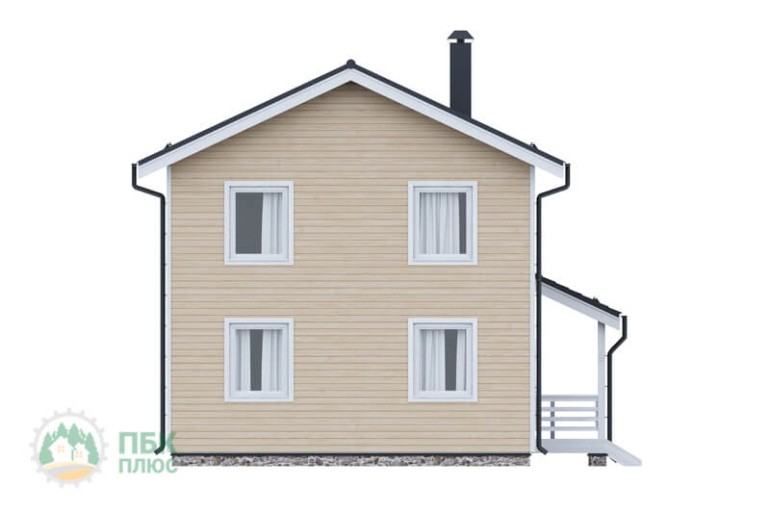 Двухэтажный дом из бруса «Онон» 12х8.9 с террасой