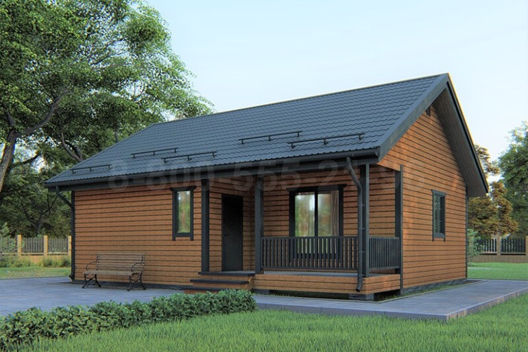 Одноэтажный каркасный дом «Рейн» 10х8