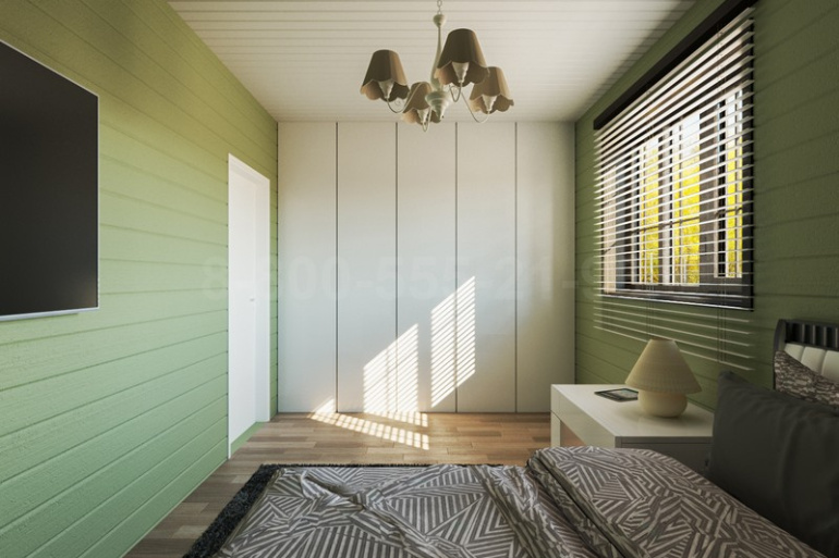 Одноэтажный каркасный дом «Мусь» 12х8