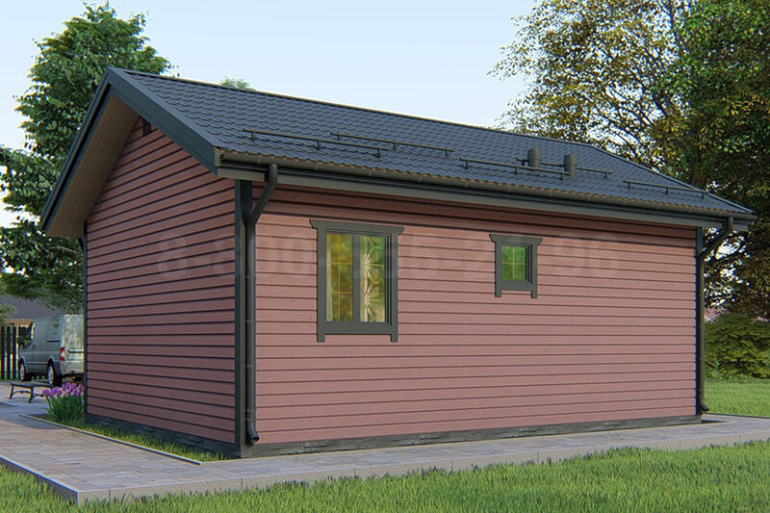 Одноэтажный каркасный дом «Нолгаш» 8х6