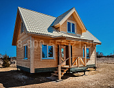 Дом из бруса с мансардным этажом 6 на 9 м.