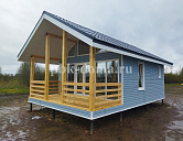 Одноэтажный каркасный дом 8 на 5м в Новгородской области д. Базарово