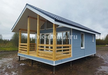 Одноэтажный каркасный дом 8 на 5м в Новгородской области д. Базарово.