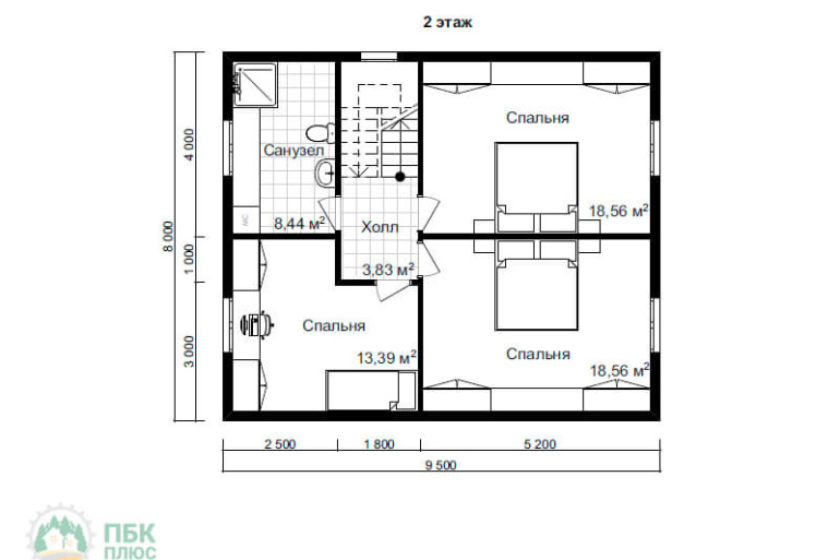Большой дом из бруса «Алазея» 12.5х8 с террасой
