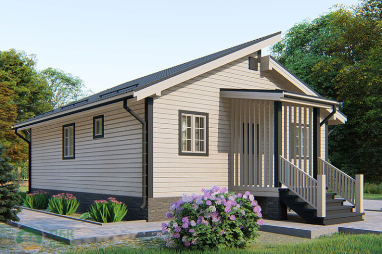 Одноэтажный дом из бруса «Рона» 10х8,5