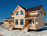 Каркасный двухэтажный дом 12х7,5м. в Ленинградской области.