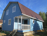 Каркасно-щитовой дом 7,4 на 11 м.