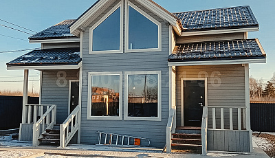 Каркасный двухэтажный дом 10 на 7,5 м.