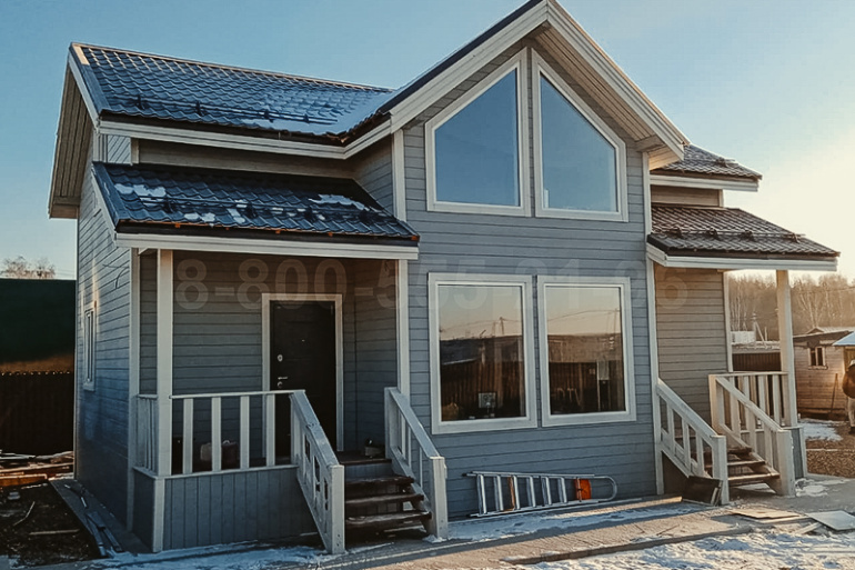 Полутораэтажный каркасный дом «Сена» 10х7.5