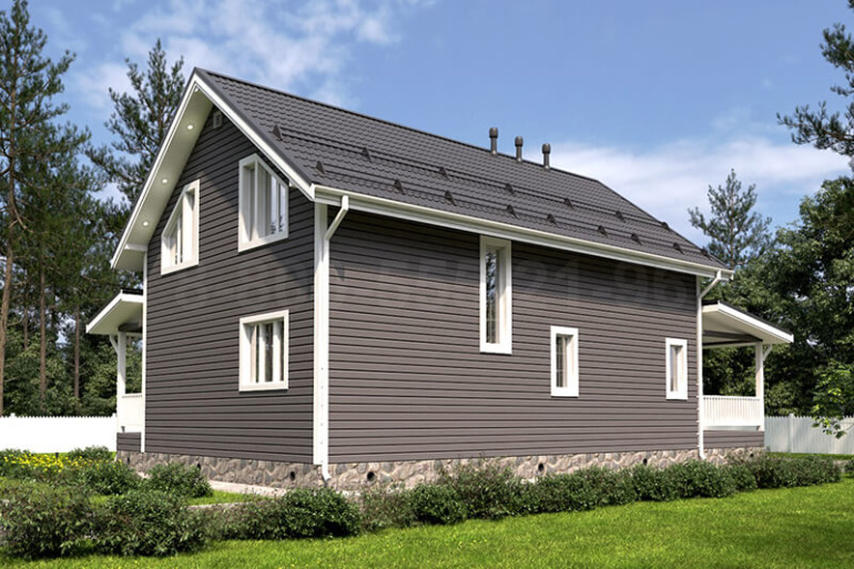 Каркасный дом со вторым светом «Москва» 14х9