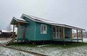 Одноэтажный каркасный дом «Омь» 13.8х11 м.